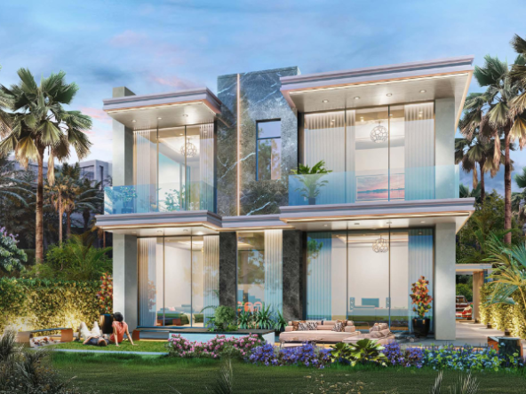 Stunning view of Damac Islands by DAMAC in Dubailand – luxury villas and townhouses surrounded by tropical-inspired amenities